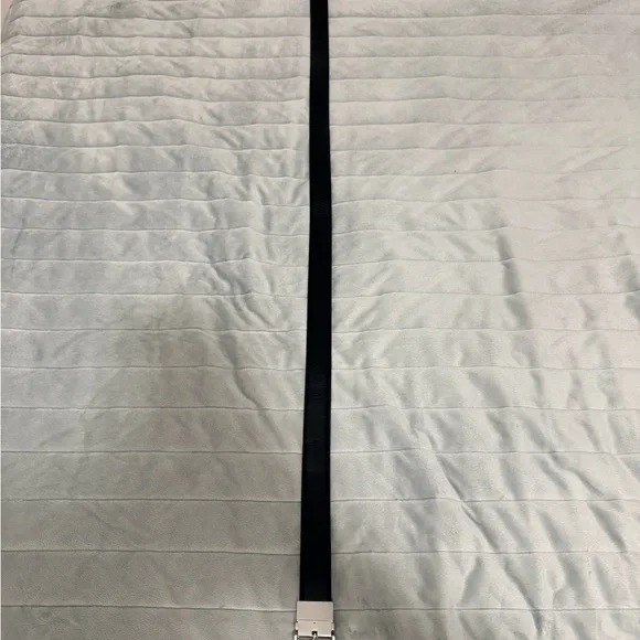 Coach Black Leather Belt with Silver Buckle - Picture 3 of 3